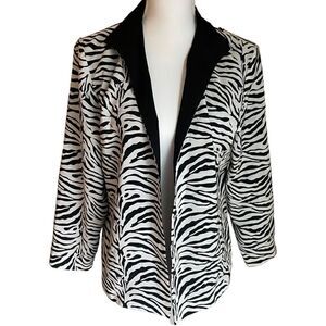 Grace Chuang Animal Print Blazer Jacket  Size Medium